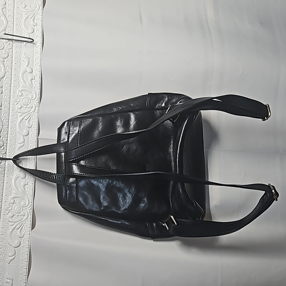 Floto Fine Italian Leather Luxury Backpack Black - Picture 6 of 8